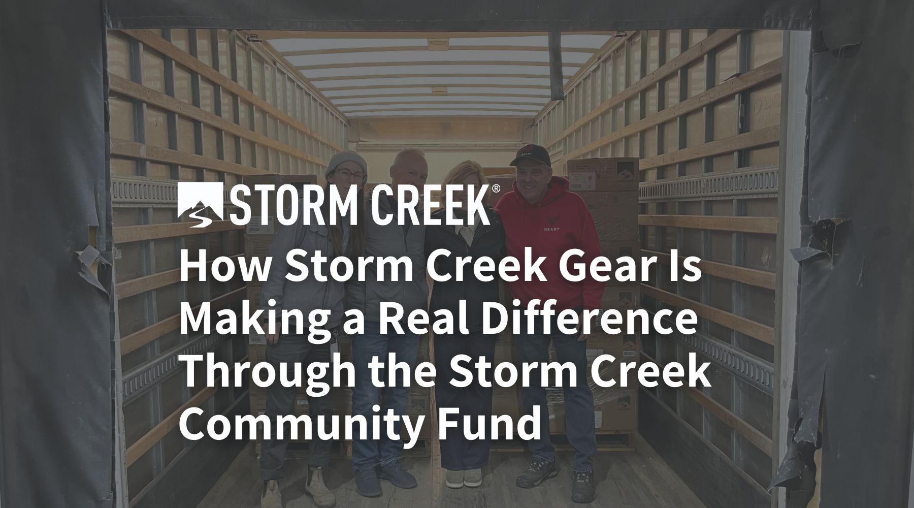 How Storm Creek Gear Is Making a Real Difference Through the Storm Creek Community Fund