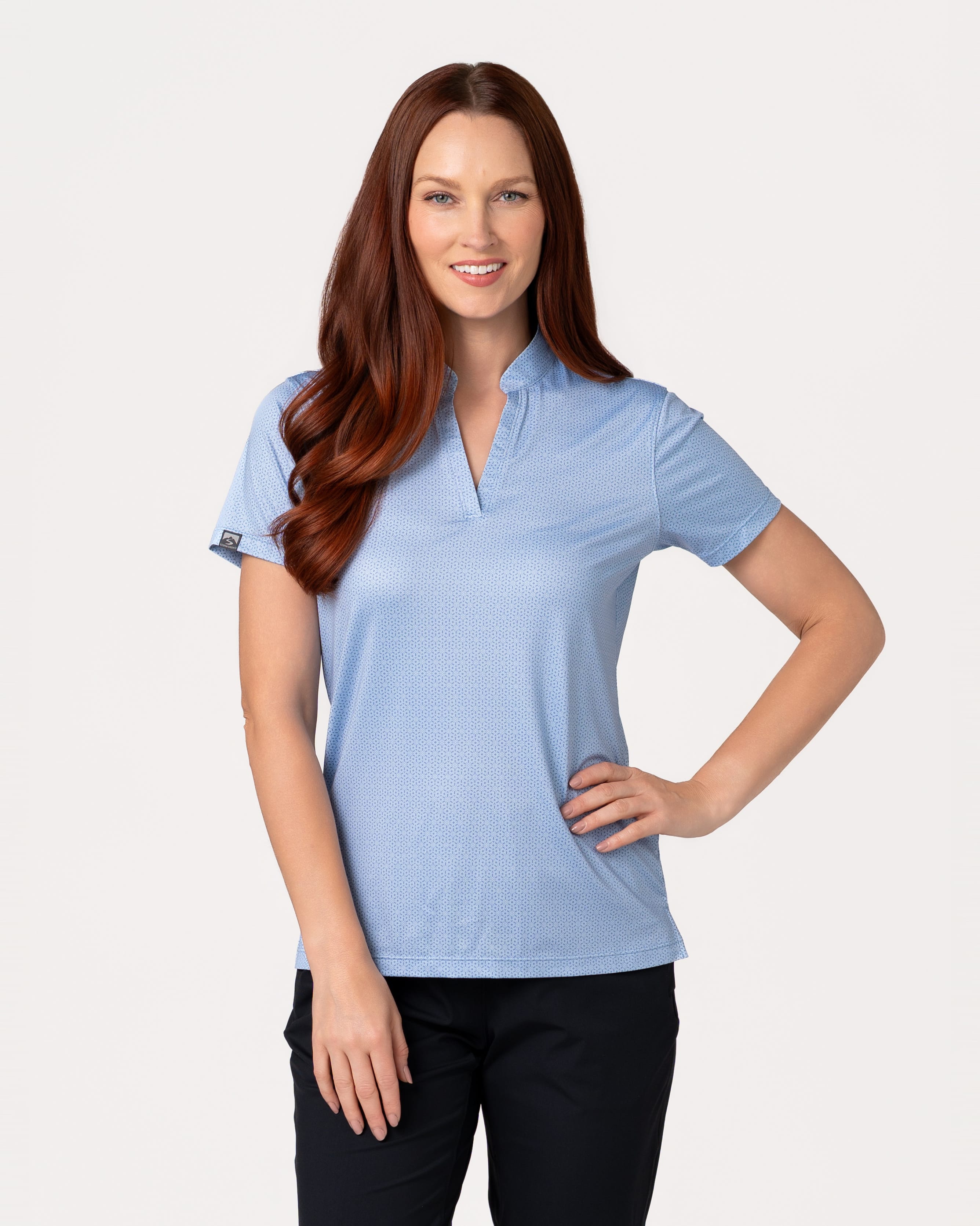 Women's Vacationer Printed Short Sleeve Polo – Storm Creek