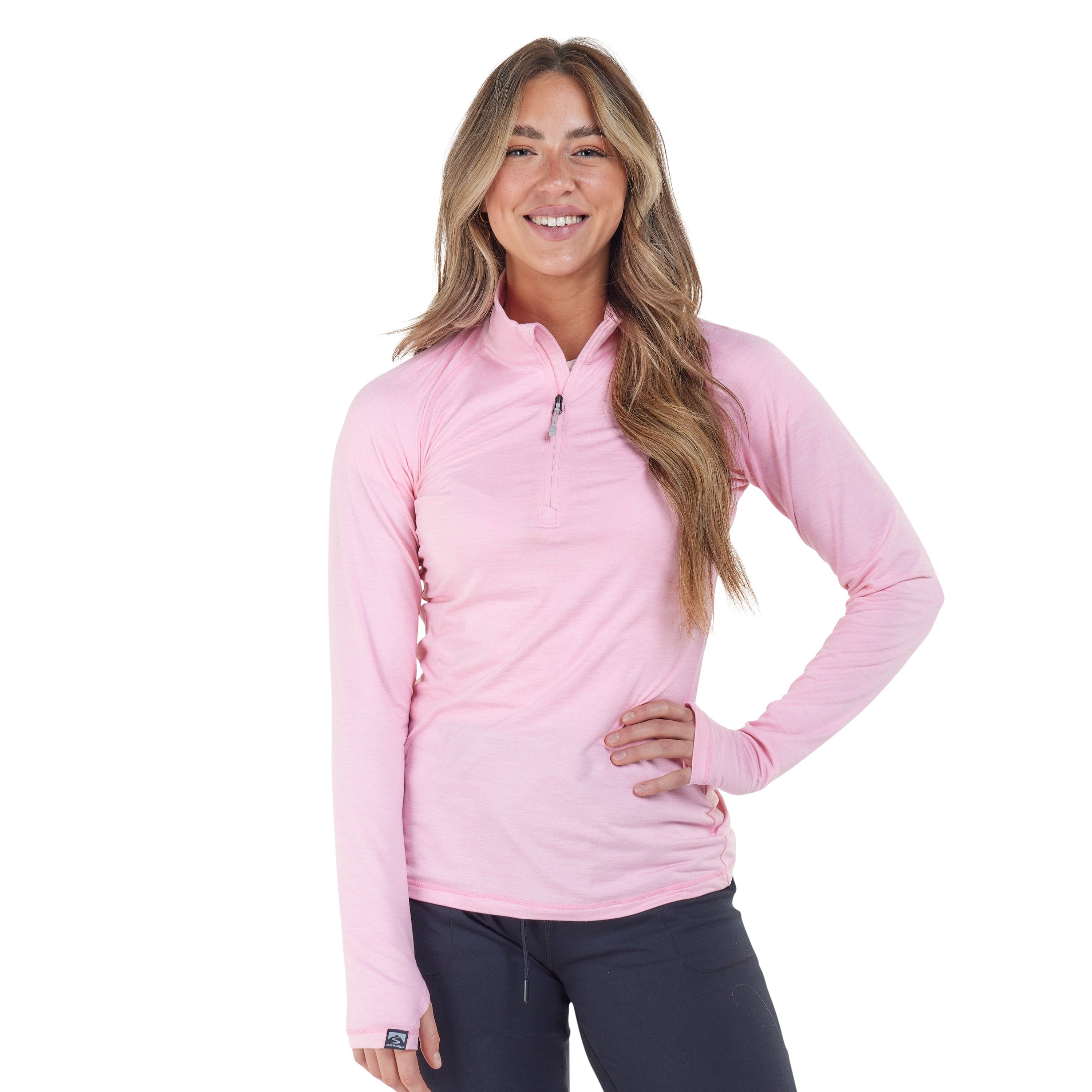 Women s Pacesetter High Stretch Breathable 1 4 Zip Pullover Seasonal Colors Storm Creek