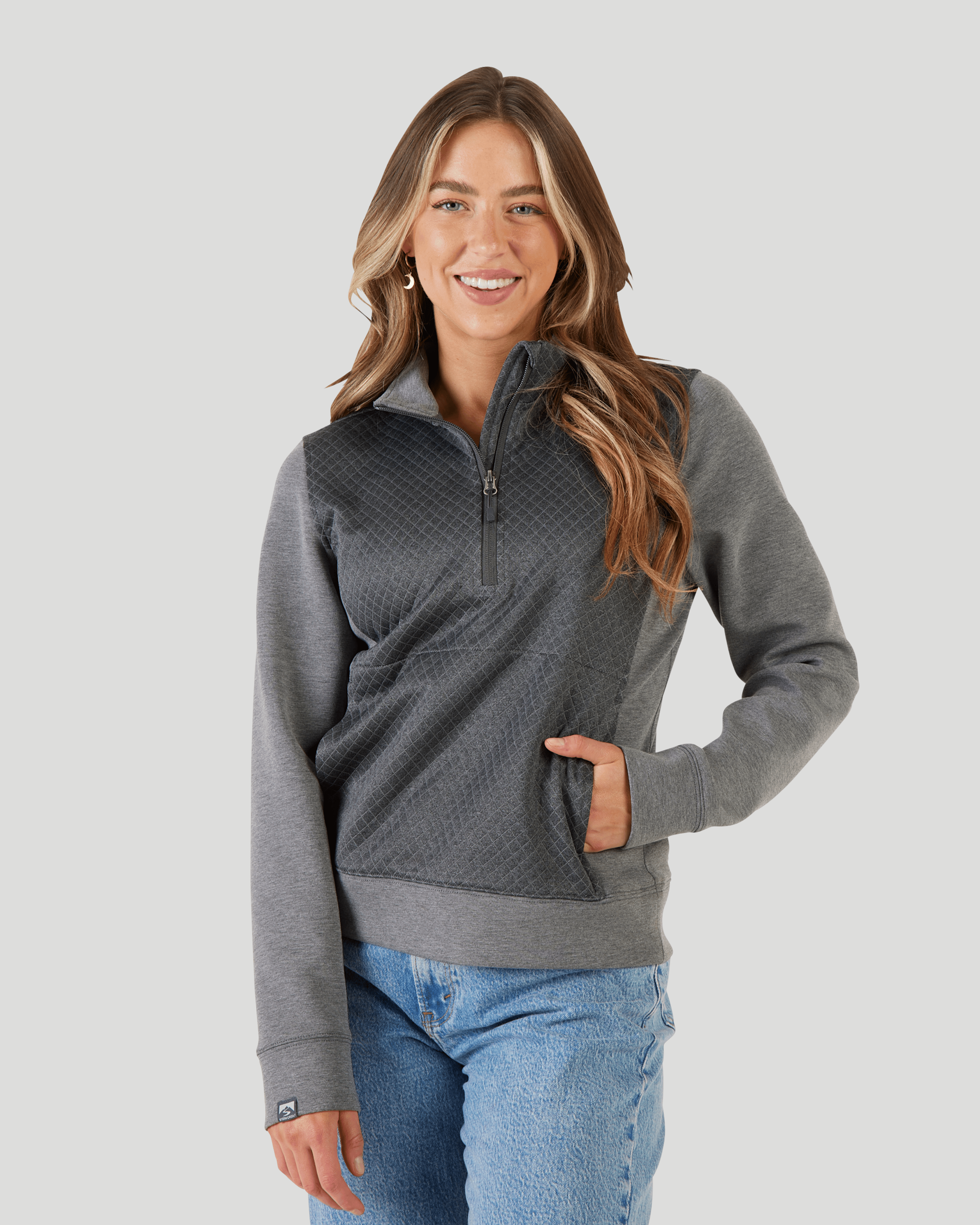 Women's Architect Quilted Quarter Zip Pullover – Storm Creek