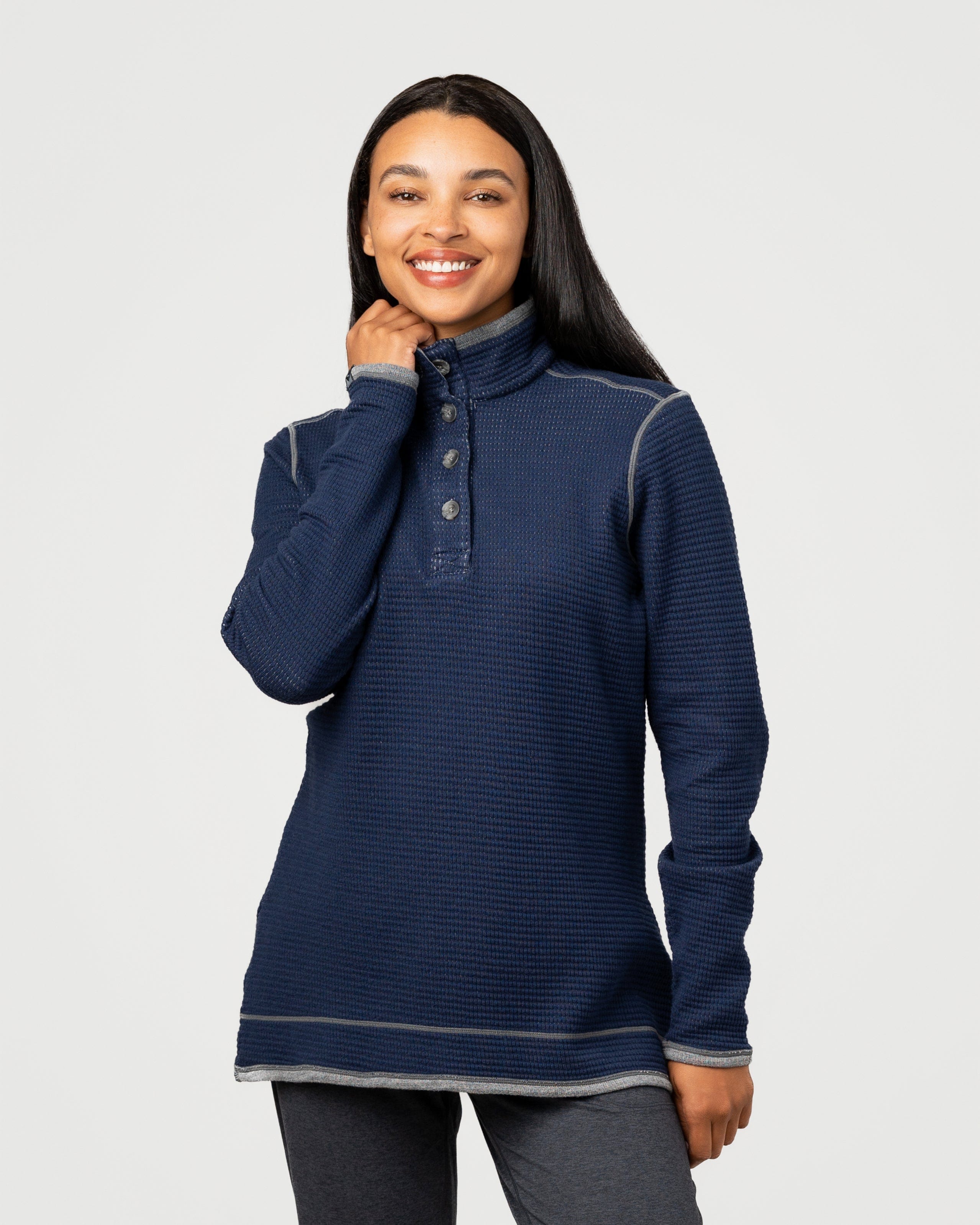 Women's Maverick Waffle Knit Button Up Pullover – Storm Creek