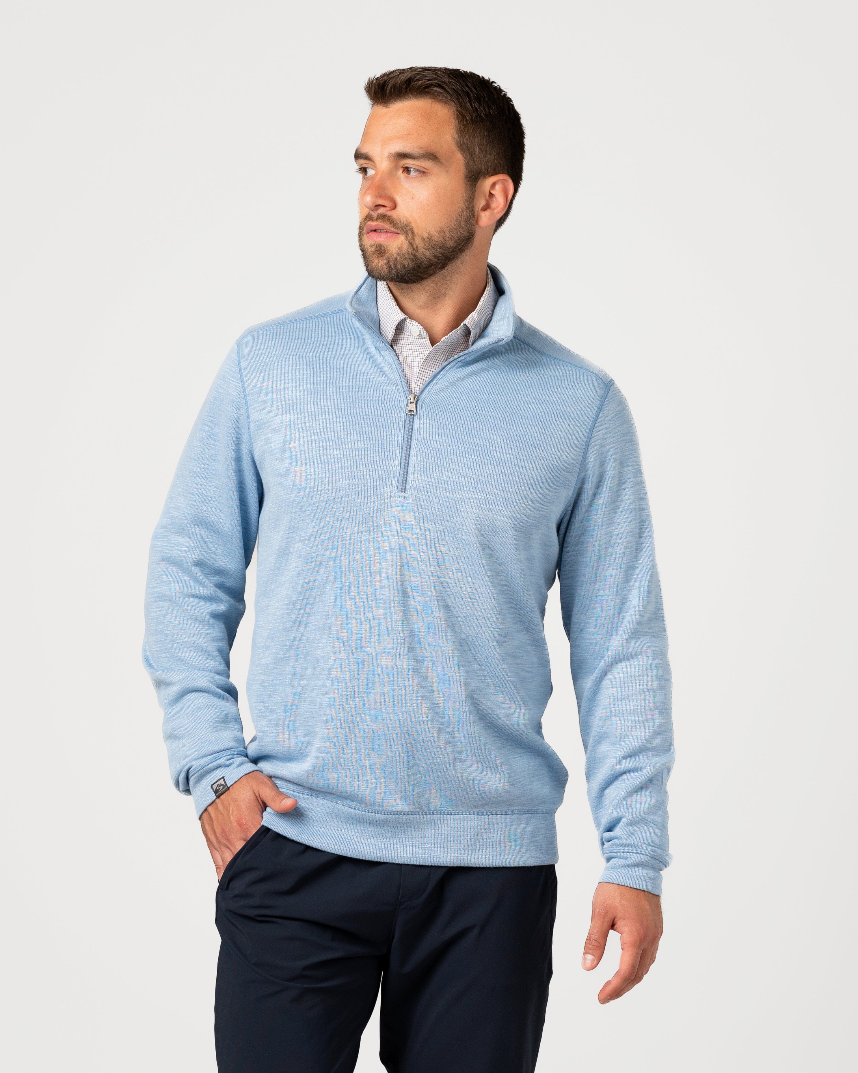 Men's Shoreliner Cotton Quarter Zip Pullover – Storm Creek