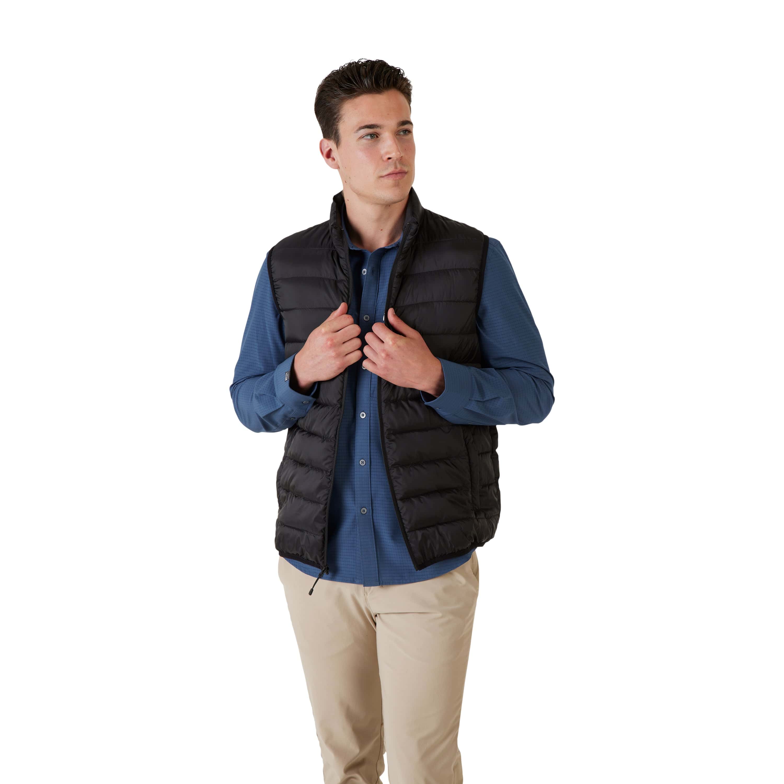 Down Vest Men's Navy Blue Vest Men's Pacific Puffer Packable