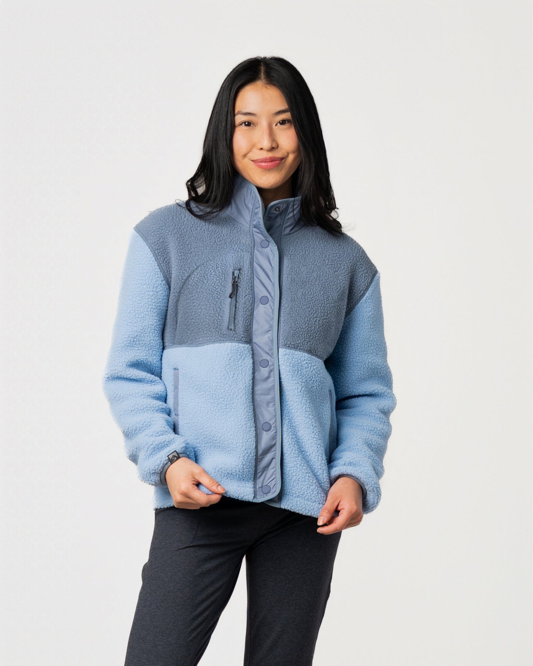 Women's Warm Up Colorblock Sherpa Fleece Jacket – Storm Creek