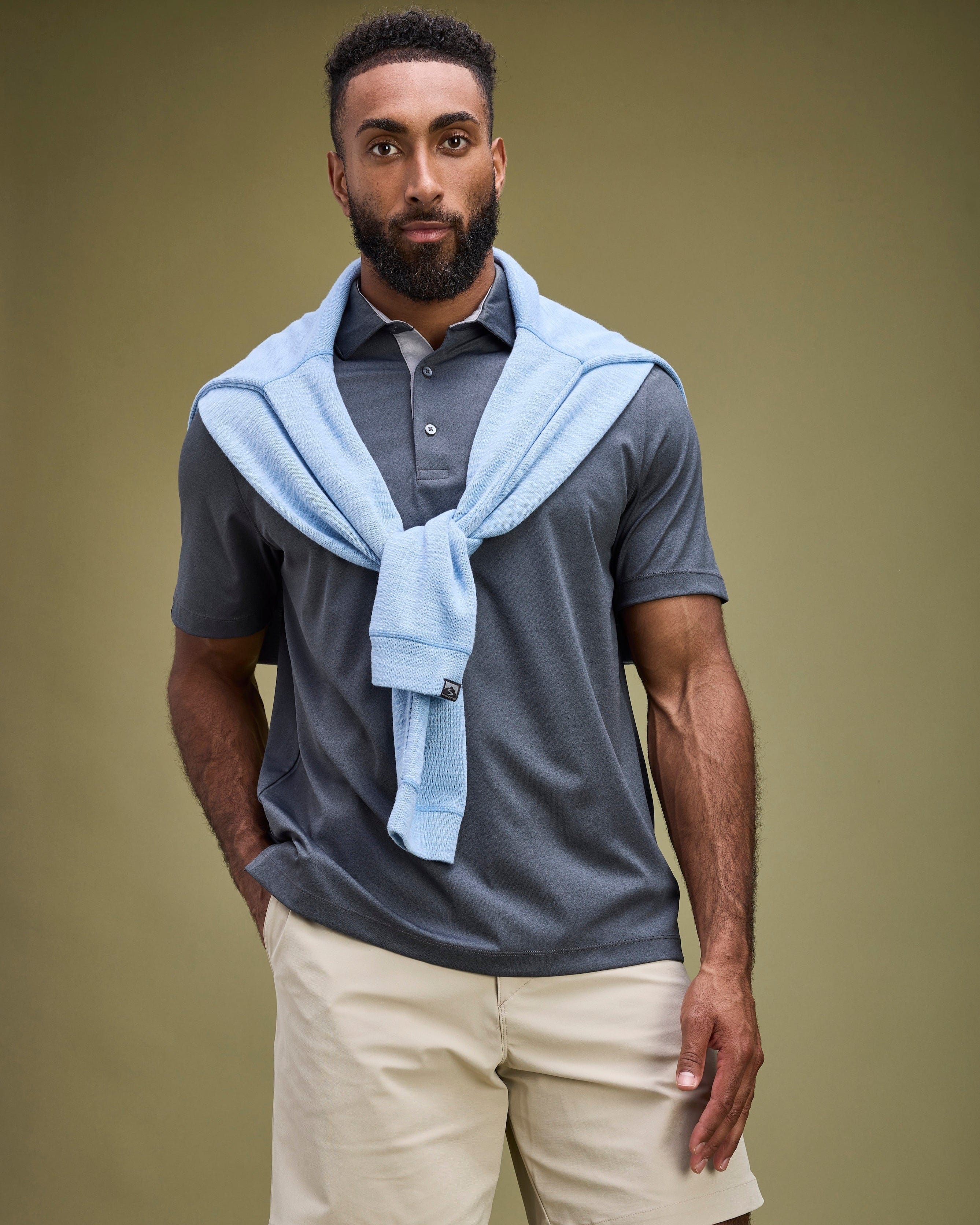 Men's Visionary II Moisture-Wicking Stretch Solid Polo – Storm Creek