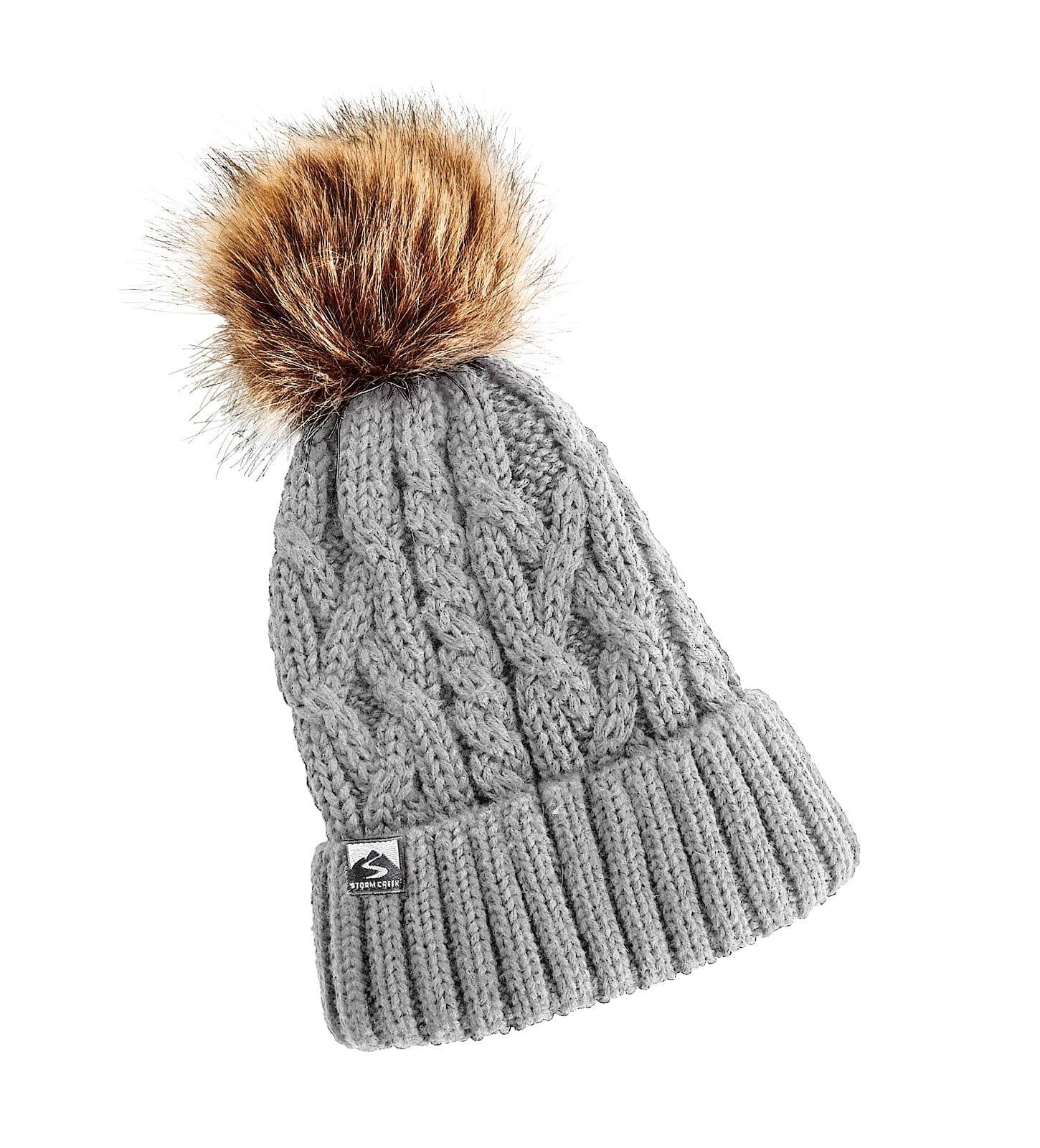 Show Off Cable Knit Pom Beanie – Storm Creek