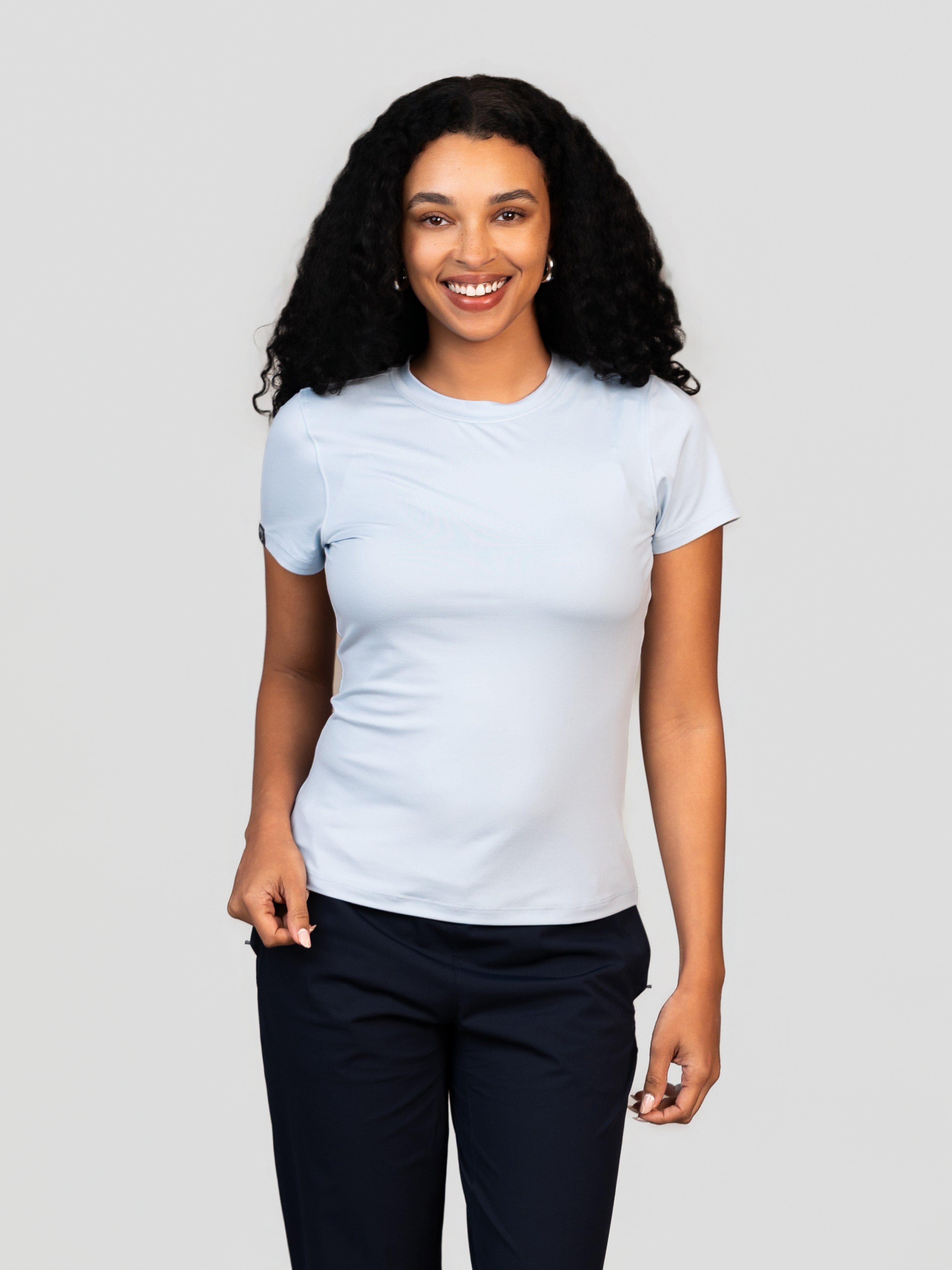 Women's Varsity High Stretch Fitted Short Sleeve T-shirt – Storm Creek