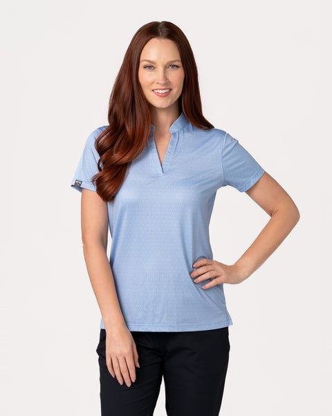 Women's Vacationer Printed Short Sleeve Polo