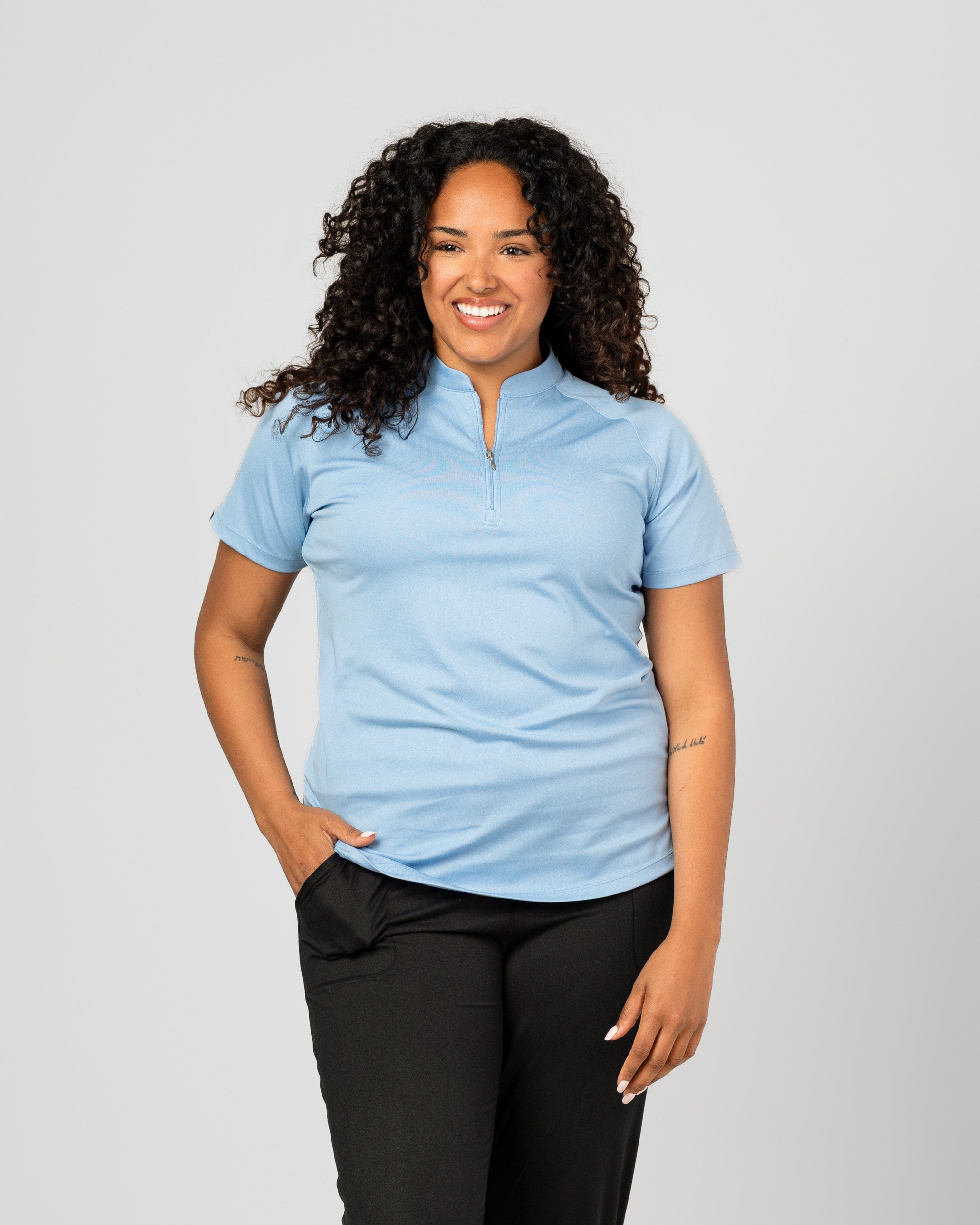 Women's Visionary III Moisture-Wicking Stretch Solid Polo – Storm