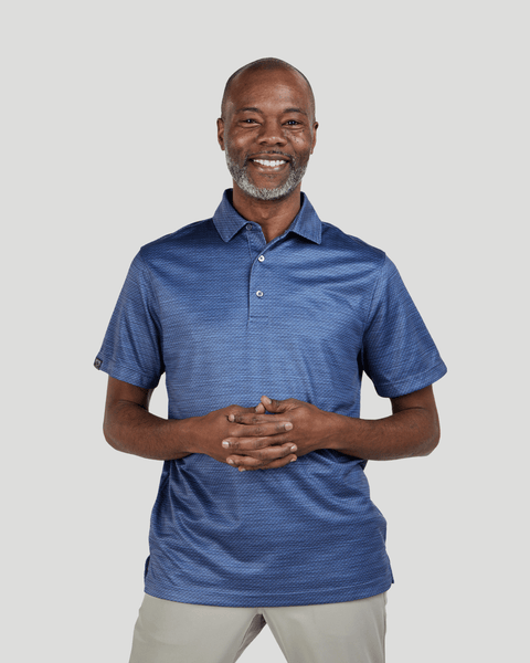 Men's Unwinder Printed Bamboo Short Sleeve Polo