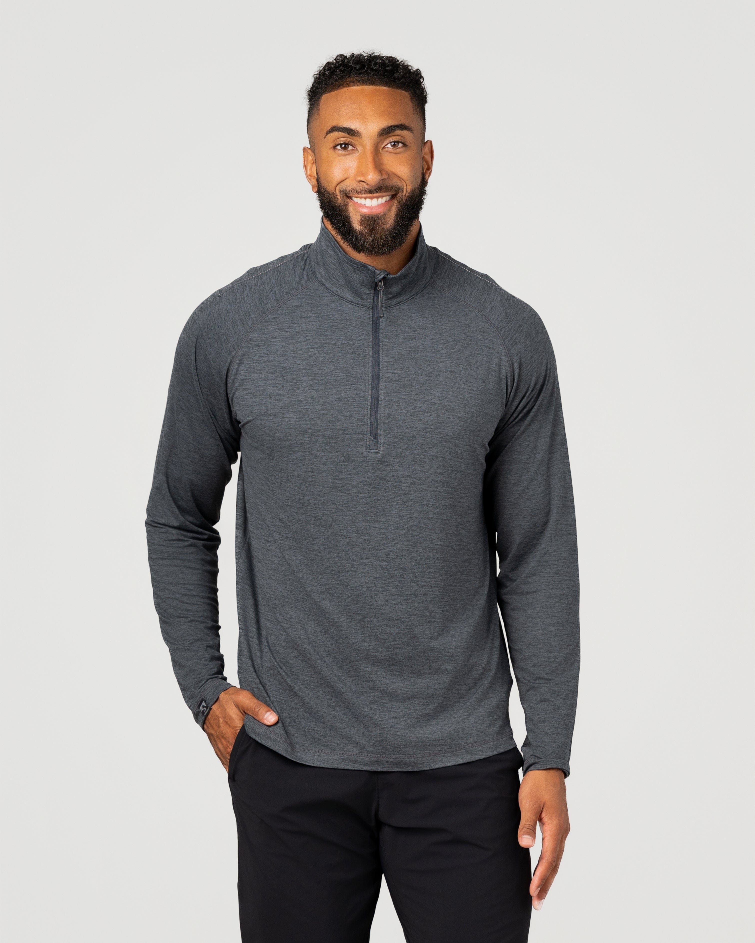 HORSEFEATHERS atrip line Lサイズ 　ダークネイビー Men's Core Pacesetter High-Stretch Quarter Zip Pullover – Storm Creek