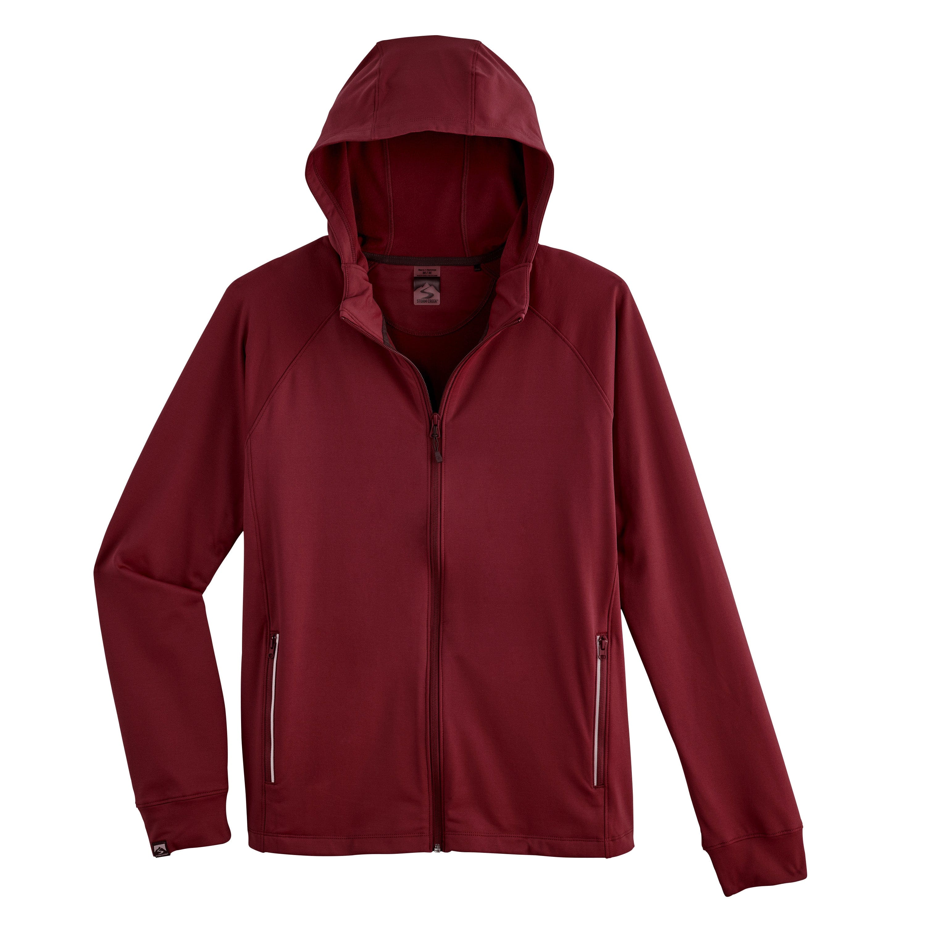 Red full zip hoodie hotsell