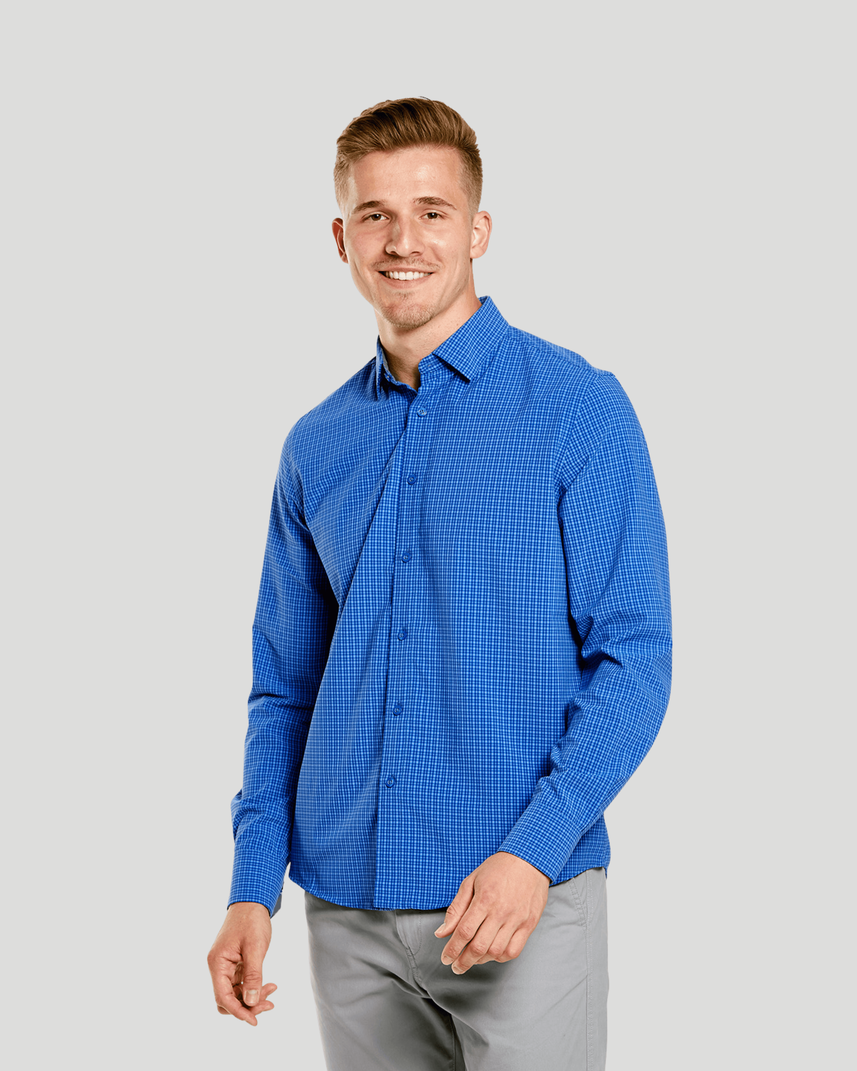 Men's Microplaid Influencer Stretchy Button Down Shirt – Storm Creek Men's Microplaid Influencer Stretchy Button Down Shirt – Storm Creek