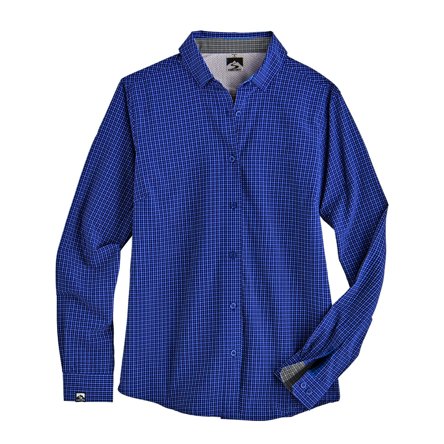 Women's Microplaid Influencer Stretchy Button Up Shirt – Storm Creek