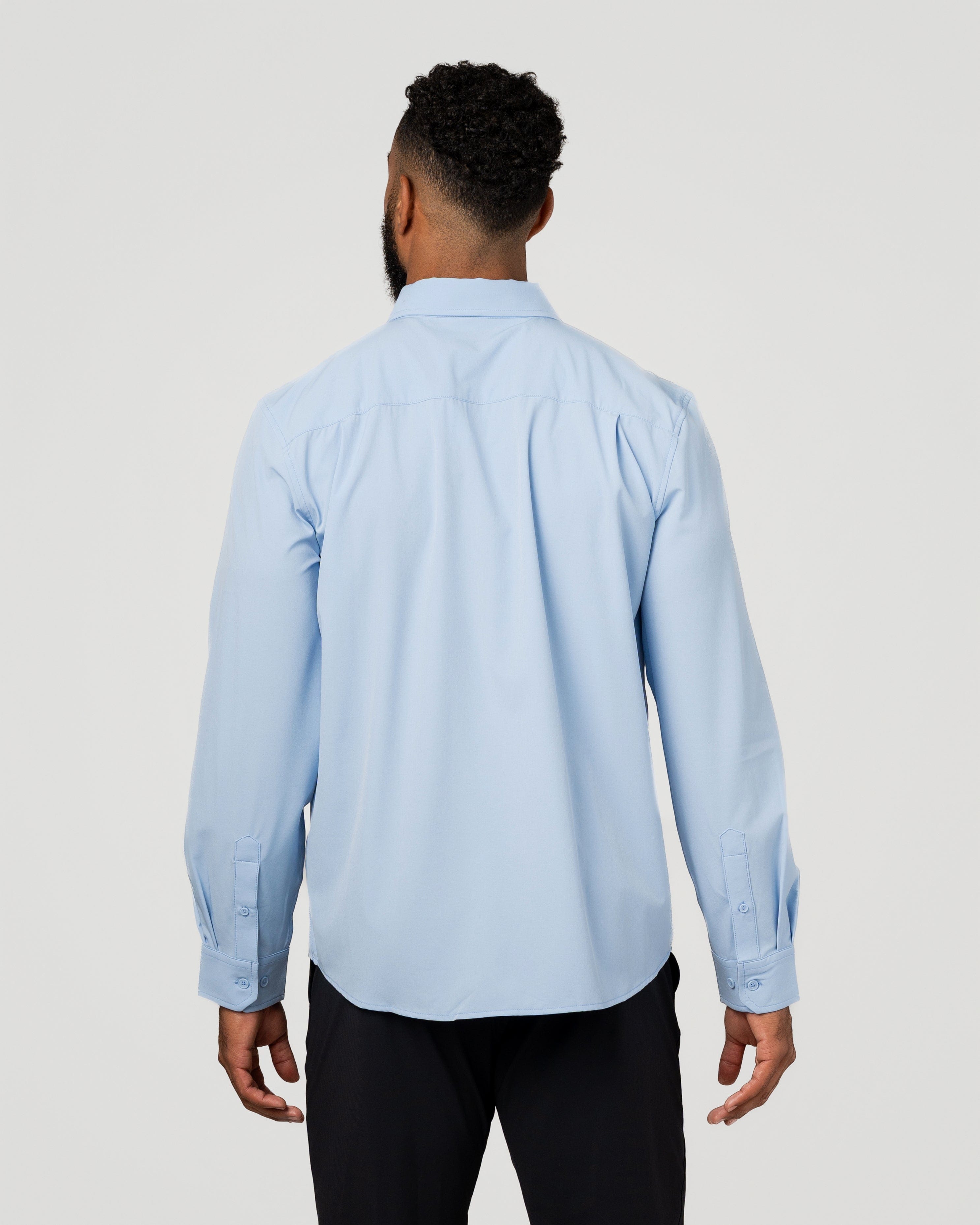 Men's Solid Influencer Stretchy Button Down Shirt – Storm Creek