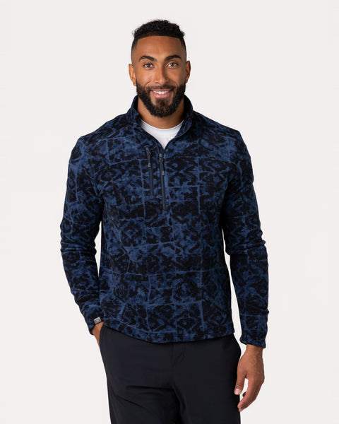 Men's Fireside Fleece Printed Microfleece Quarter Zip