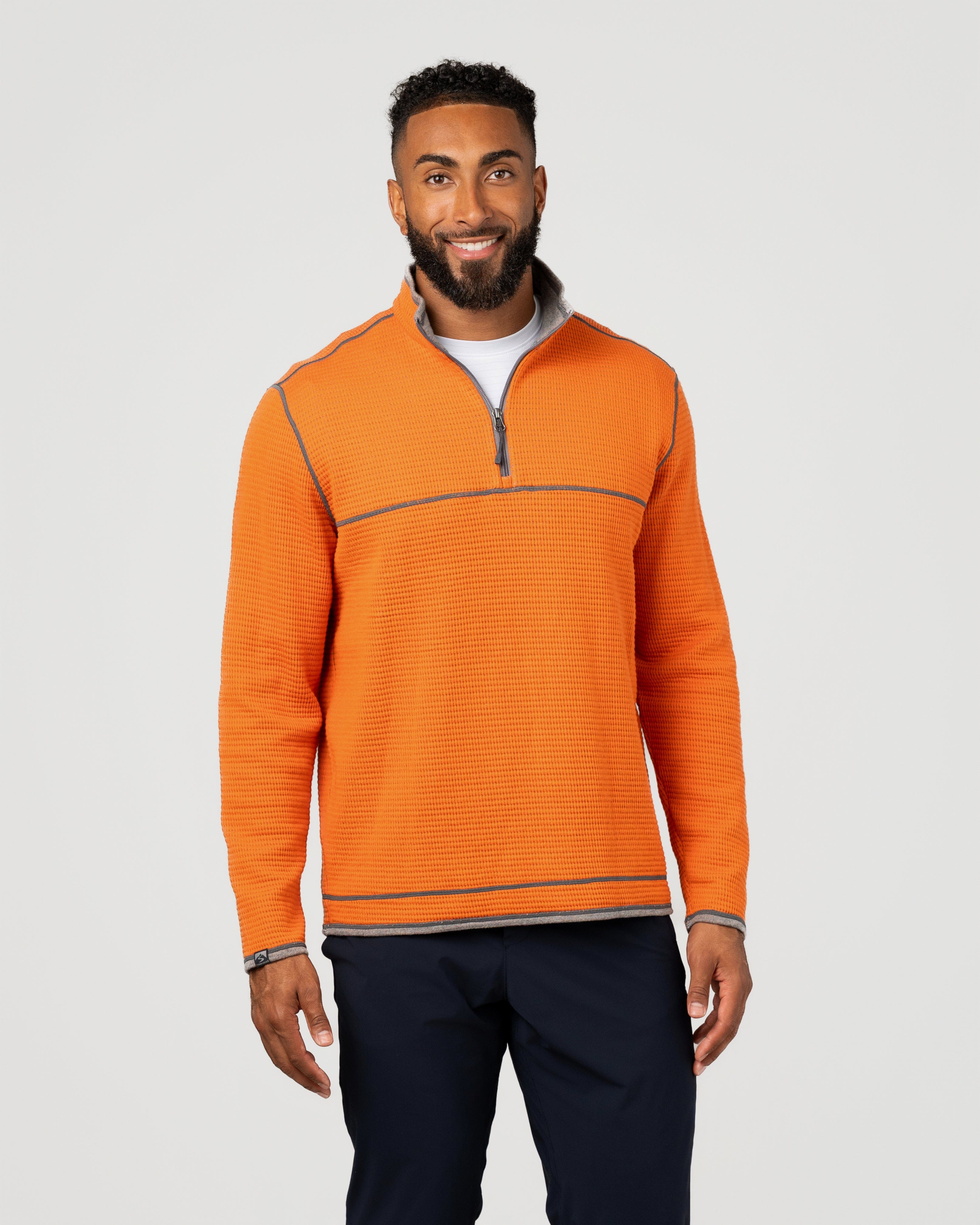 Men's Maverick Waffle Knit Quarter Zip Pullover – Storm Creek