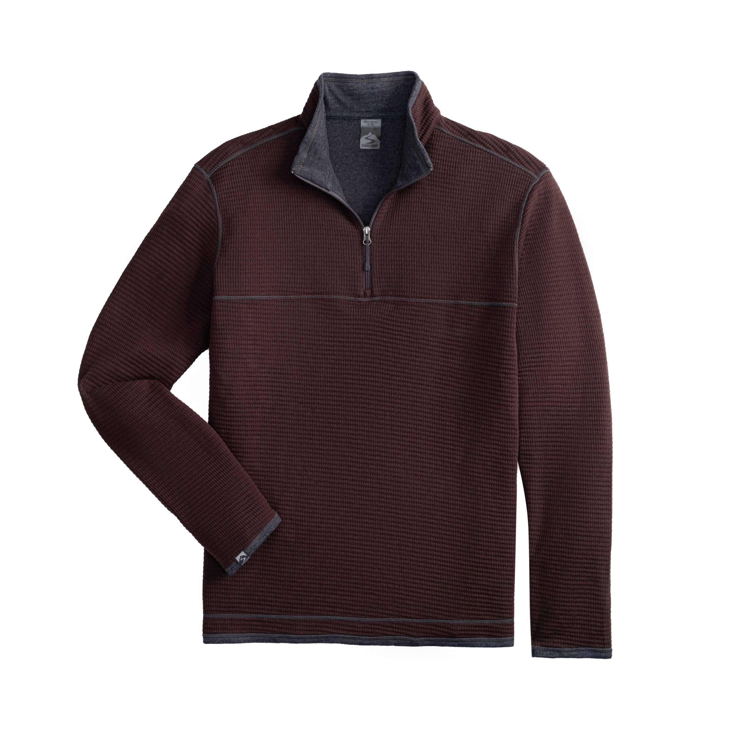 Men's Maverick Waffle Knit Quarter Zip Pullover – Storm Creek