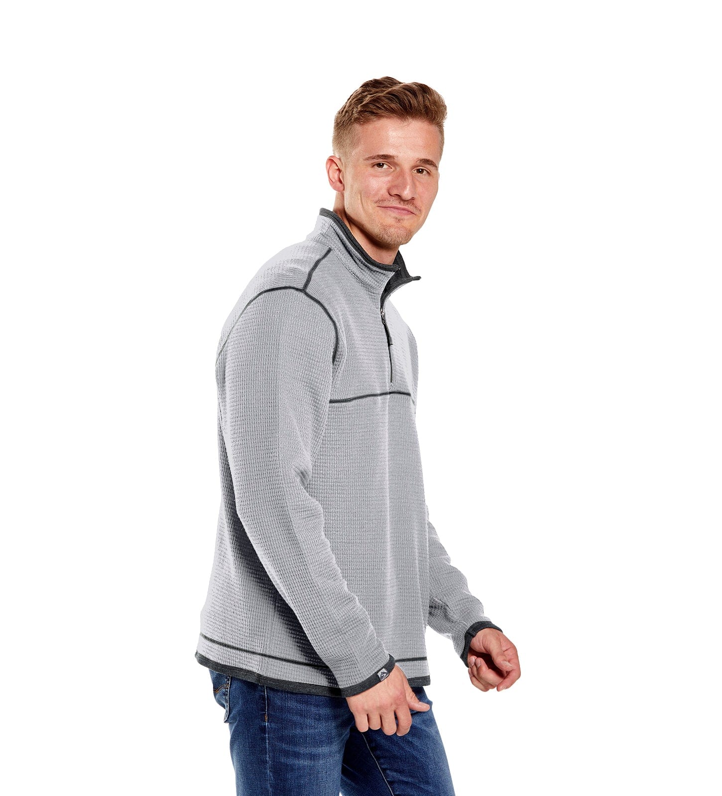 Men's Maverick Waffle Knit Quarter Zip Pullover – Storm Creek
