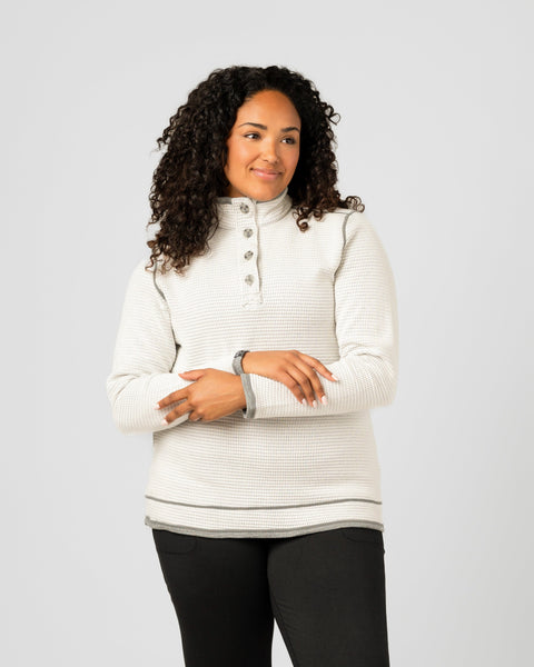 Women's Maverick Waffle Knit Button Up
