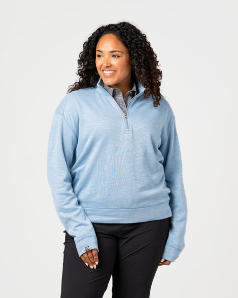 Women's Shoreliner Cotton/Bamboo  Blend Quarter Zip