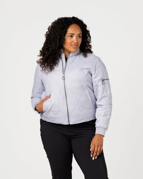 Women's Altitude 120 GSM Insulated Faux Down Quilted Bomber Jacket
