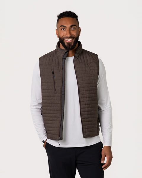 Men's Front Runner 120 GSM Heather Insulated Quilted Vest