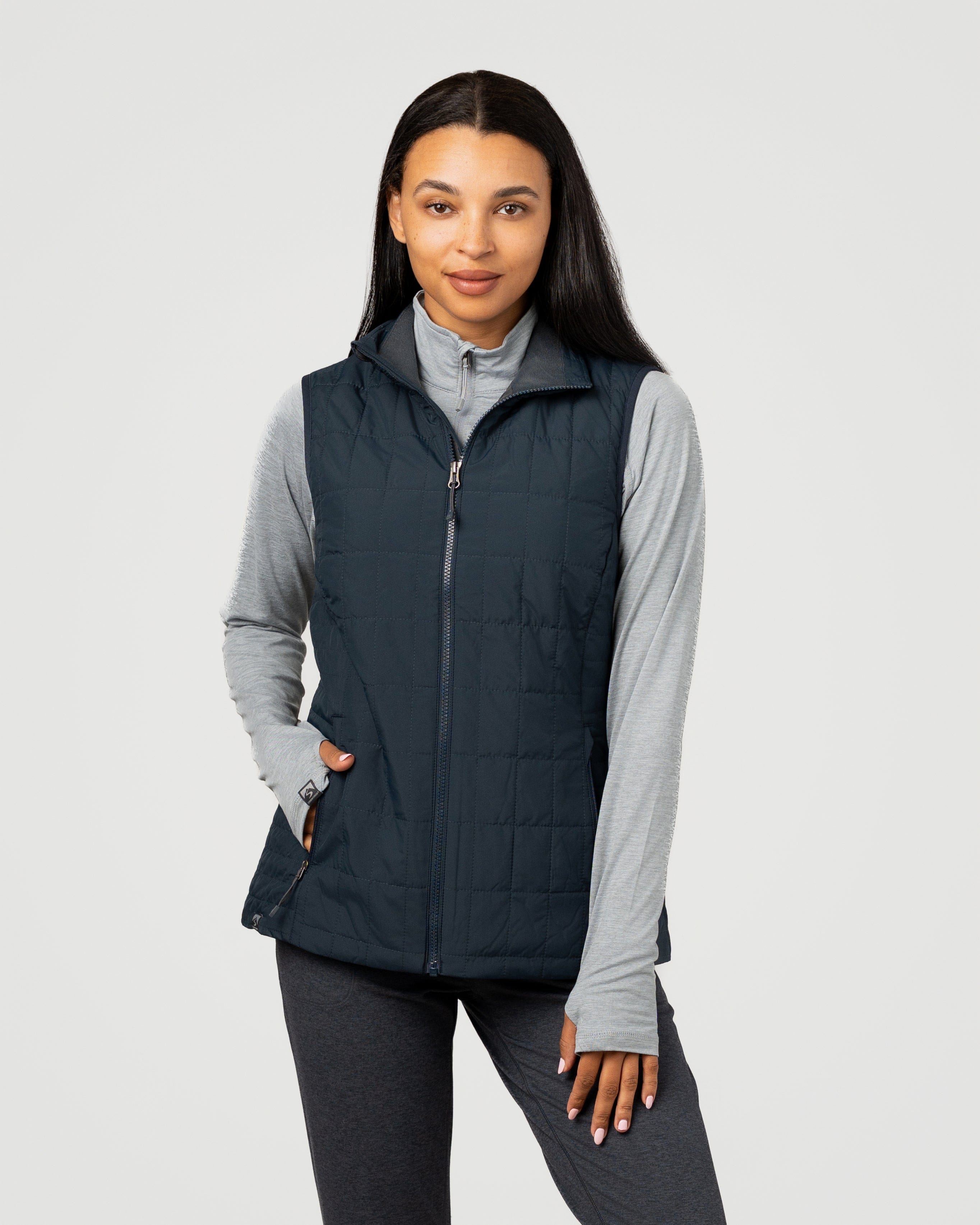 TANGRAM 　PACKABLE NYLON VEST XL Women's Matte Traveler Insulted Packable Vest – Storm Creek