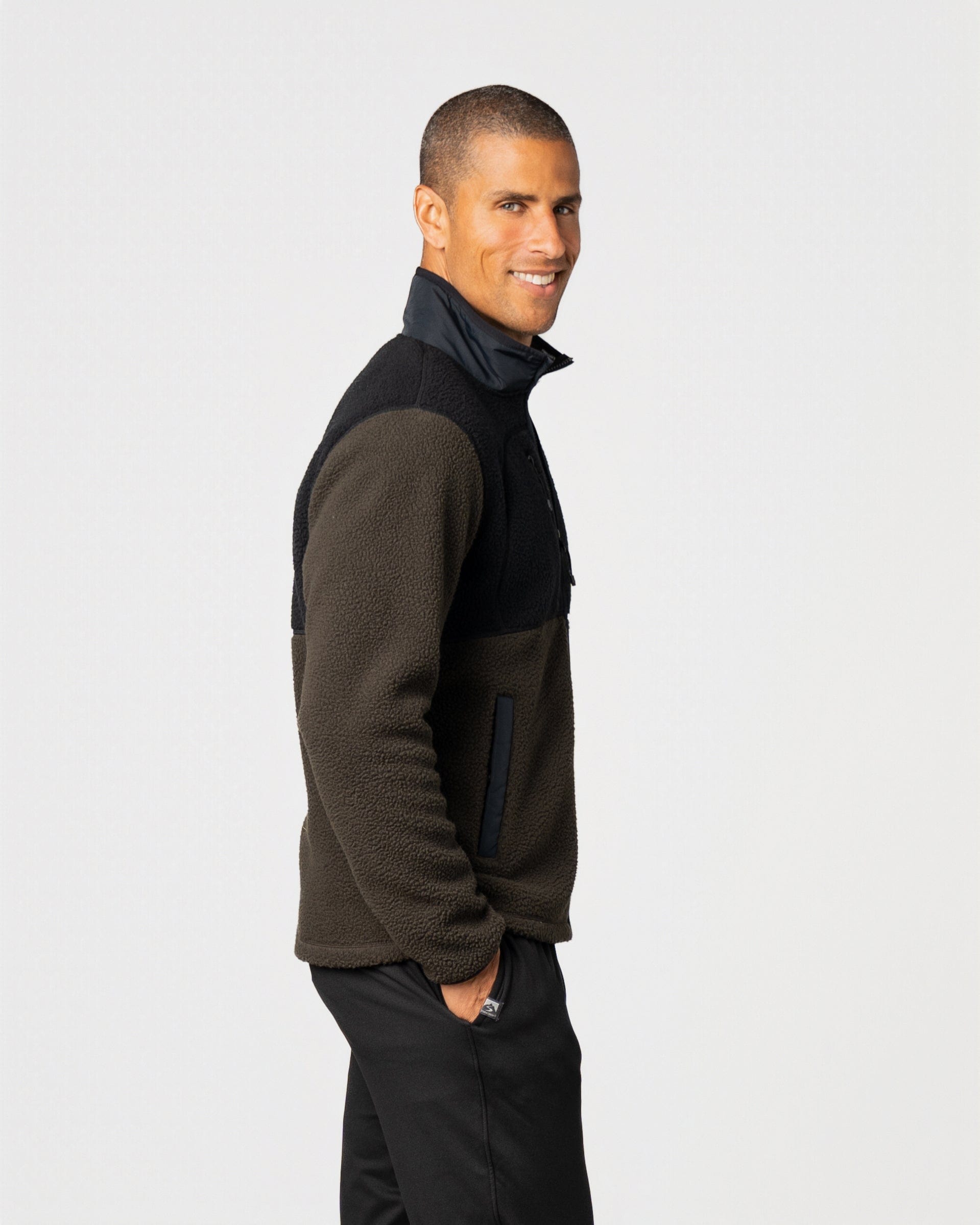 Men's Warm Up Colorblock Sherpa Fleece Jacket – Storm Creek