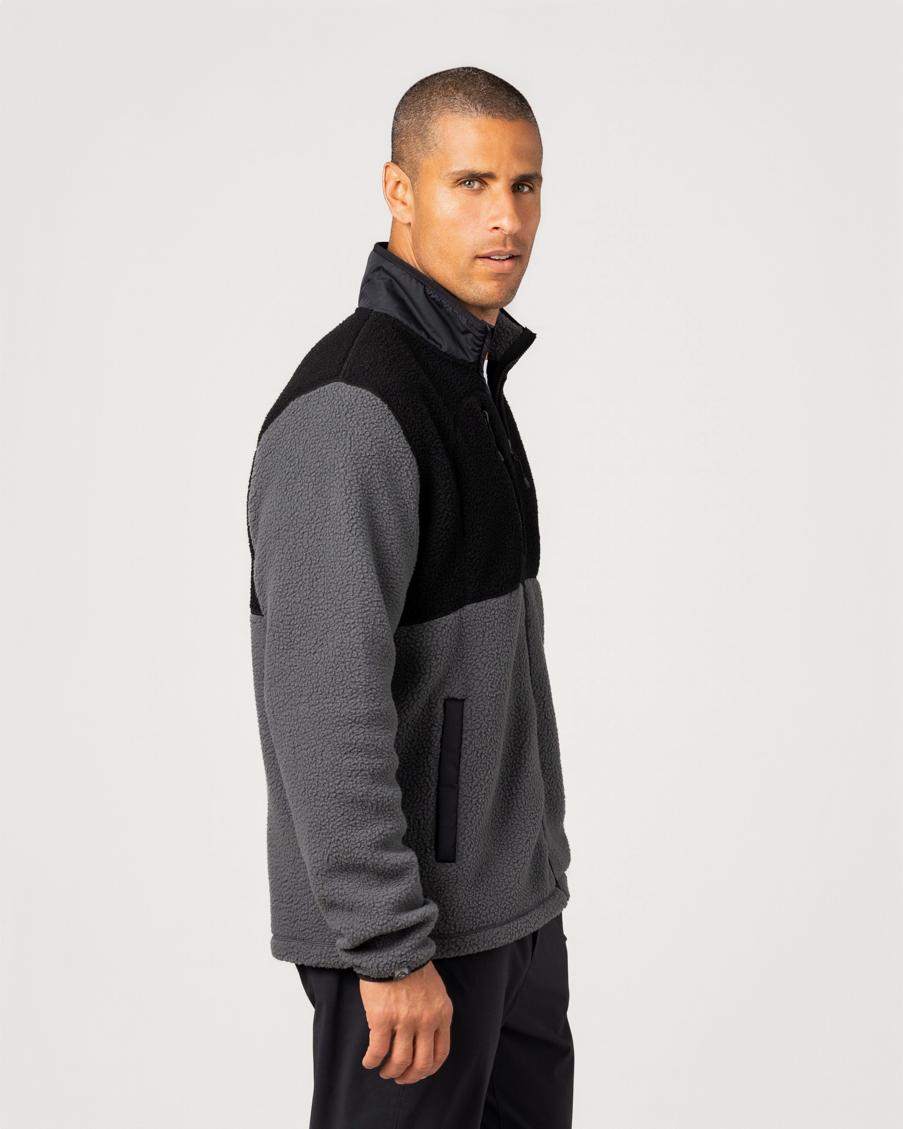Men's Warm Up Colorblock Sherpa Fleece Jacket – Storm Creek