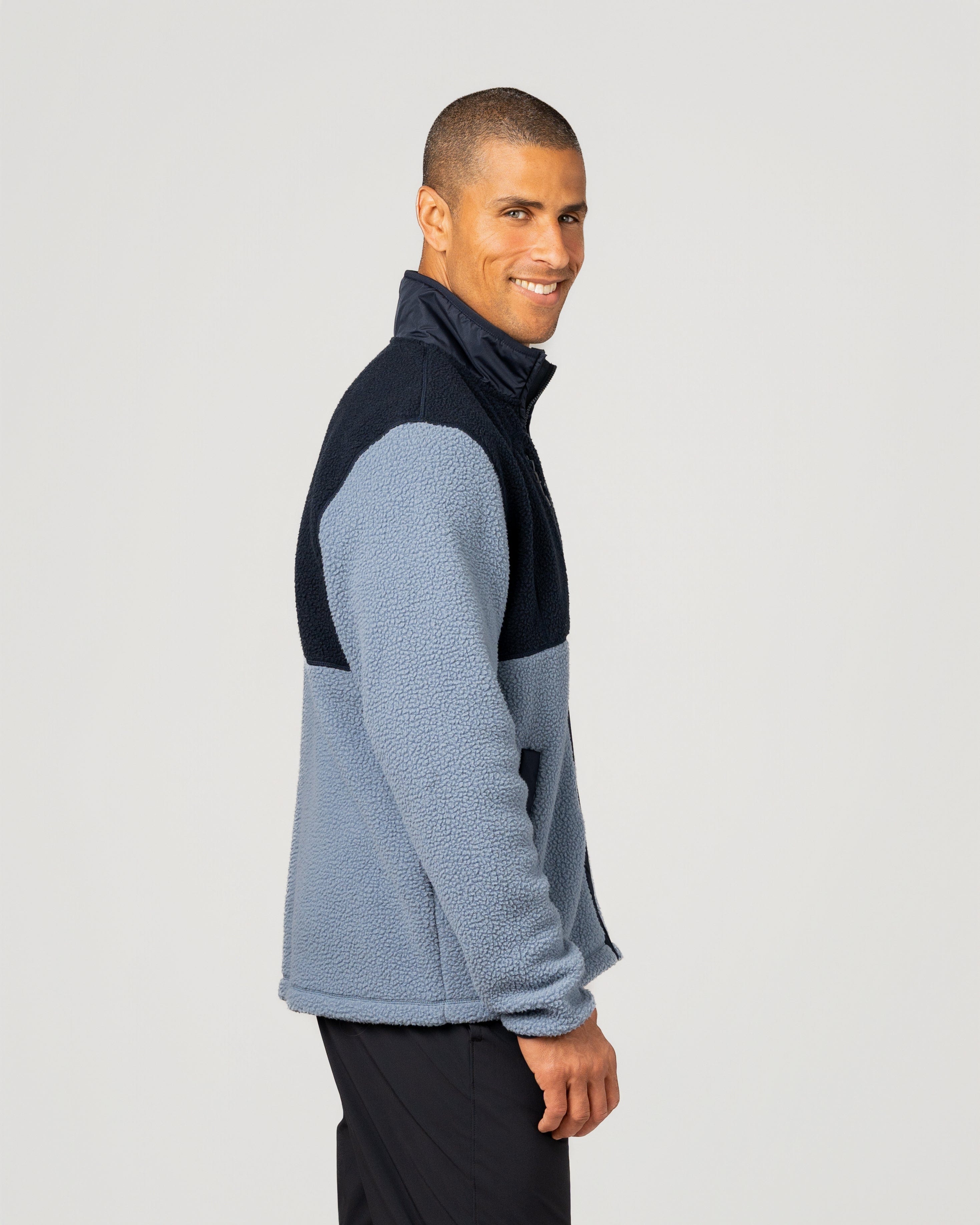 Men's Warm Up Colorblock Sherpa Fleece Jacket – Storm Creek