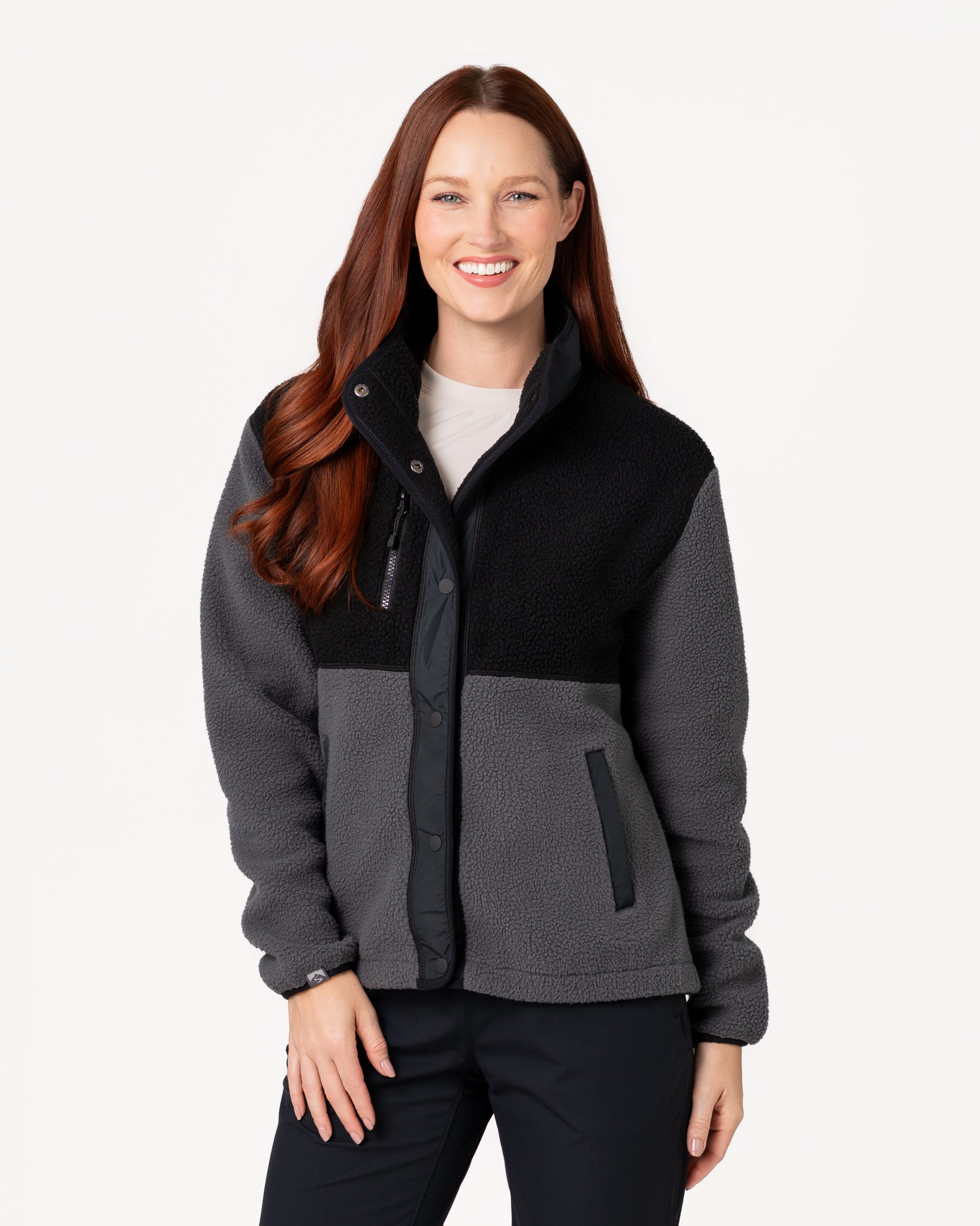 Women's Warm Up Colorblock Sherpa Fleece Jacket – Storm Creek