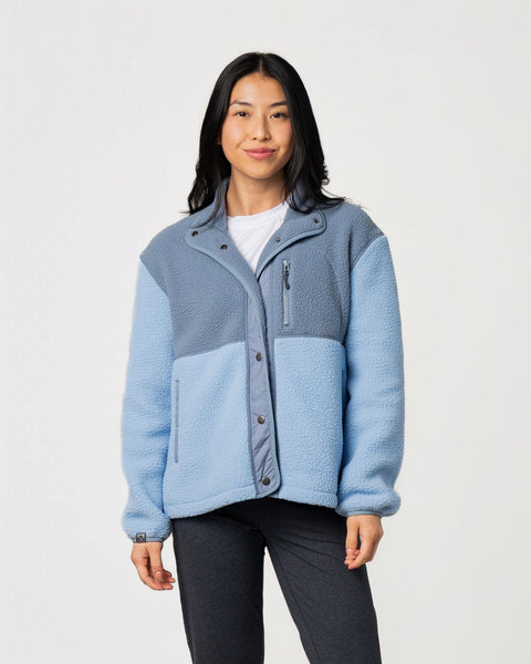 Women's Warm Up Colorblock Sherpa Fleece Jacket