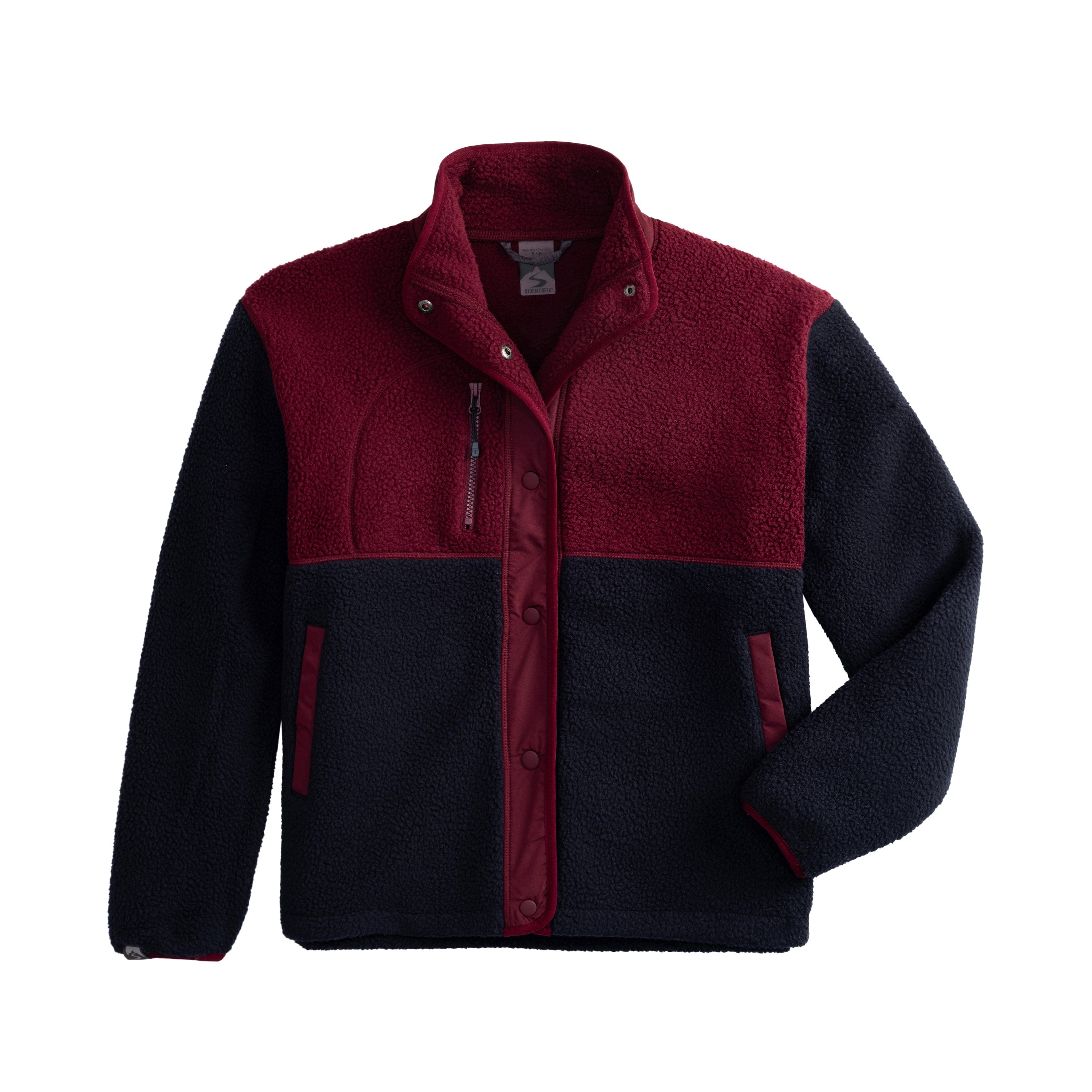 ぷ 極暖伸縮RED起毛 5ｘ3ｍｍチェストジップSDオーダー料込 Women's Warm Up Colorblock Sherpa Fleece Jacket – Storm Creek
