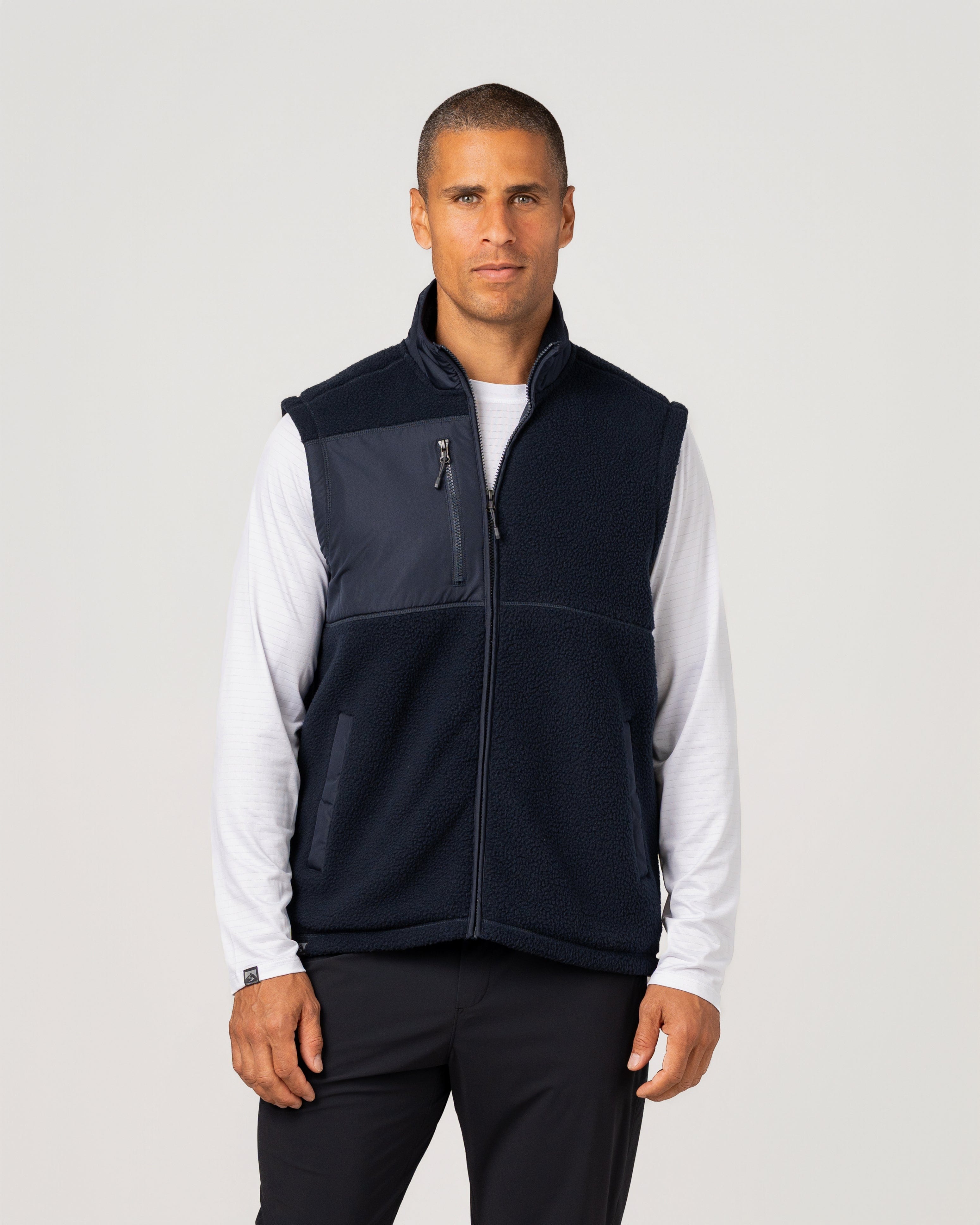 Men's Warm Up Colorblock Sherpa Fleece Vest – Storm Creek