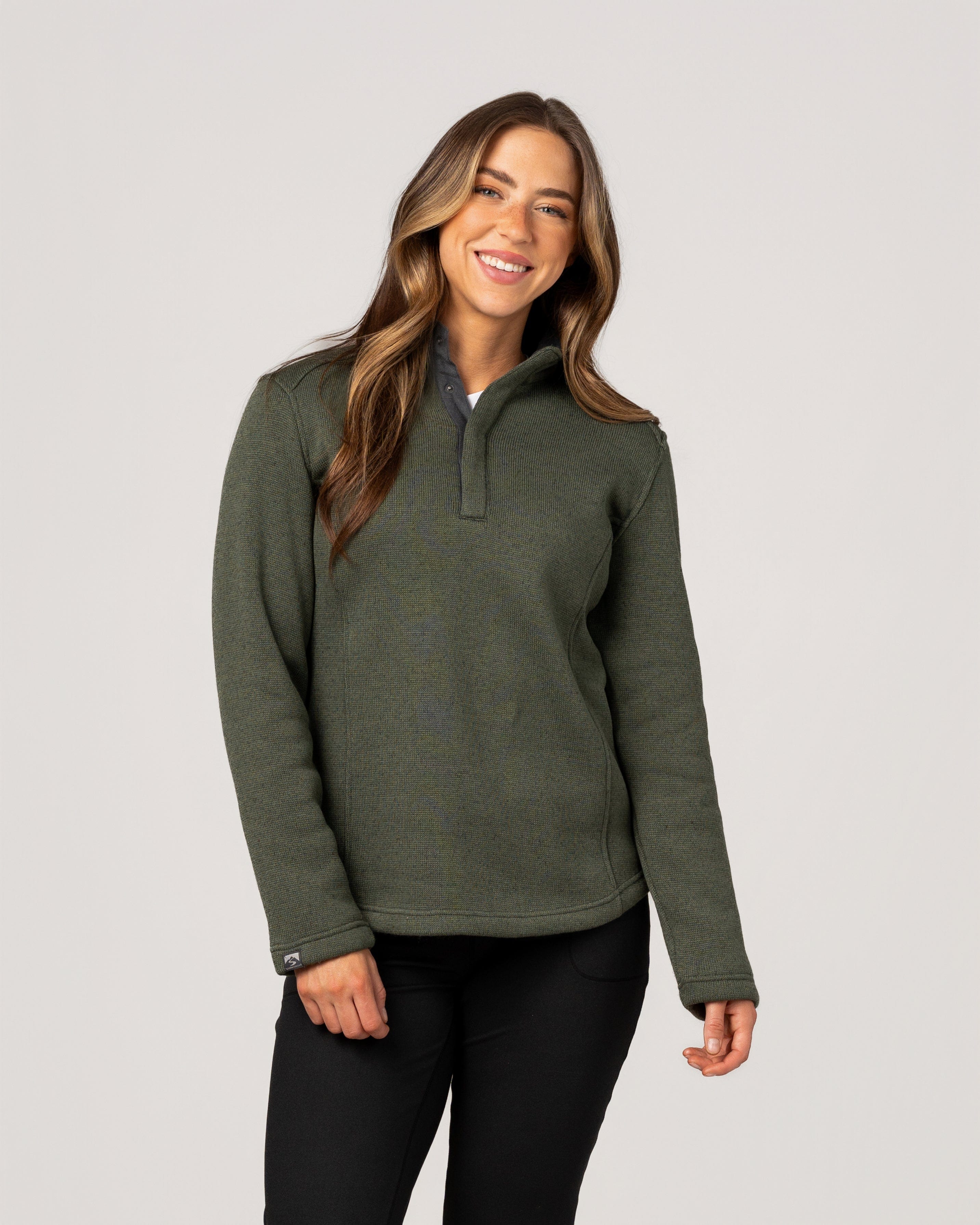 Women's Overachiever Sweater Fleece Quarter Zip Pullover – Storm Creek
