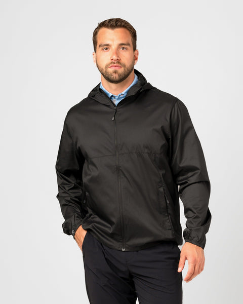 Men's Idealist Water-Resistant Full Zip Hooded Windbreaker
