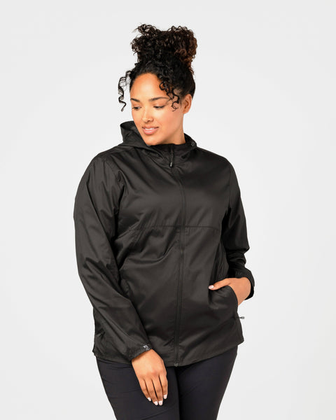 Women's Idealist Water-Resistant Full Zip Hooded Windbreaker
