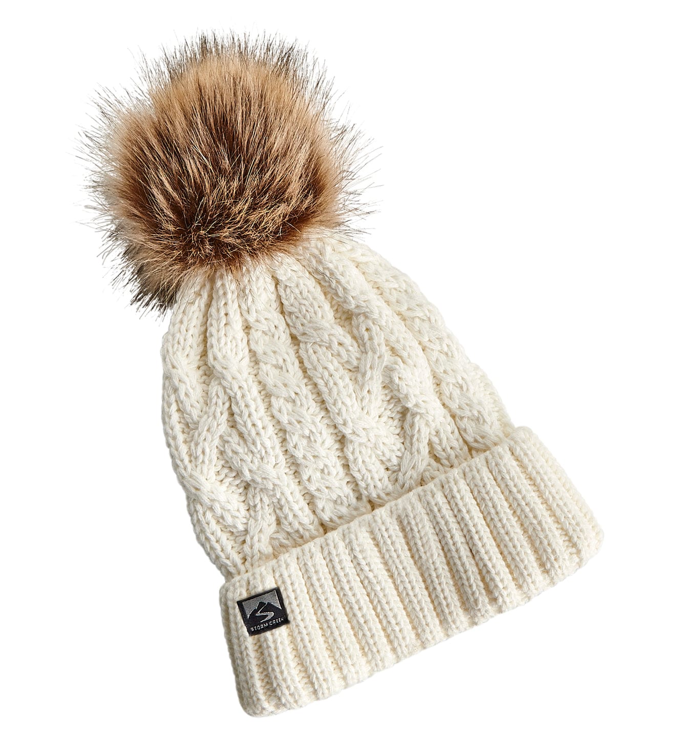 Show Off Cable Knit Pom Beanie – Storm Creek
