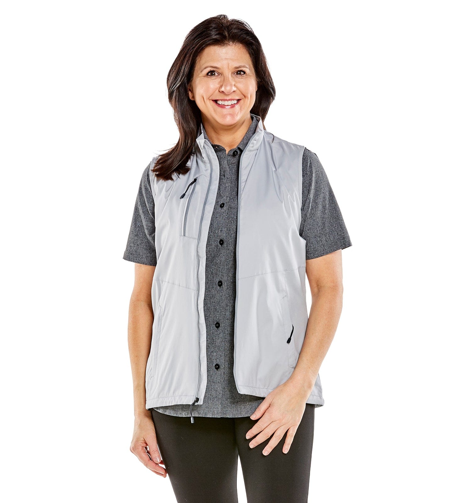 BRIEFING GOLF MS WIND VEST（GRAY／M） Men's Peter Millar Gray THE PLAYERS Fuse Elite Hybrid Two
